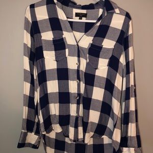 Blue and white flannel